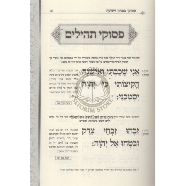 Otzar Psukei Bitachon Viyeshuah / אוצר פסוקי בטחון וישועה Otzar Psukei Bitachon Viyeshuah / אוצר פסוקי בטחון וישועה