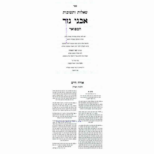 Shut Avnei Nezer          /         שו"ת אבני נזר
