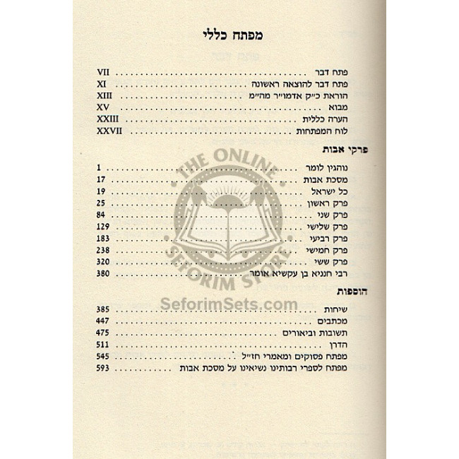 Biurim L'Pirkei Avot 2 Volumes      /      ביאורים לפרקי אבות ב"כ