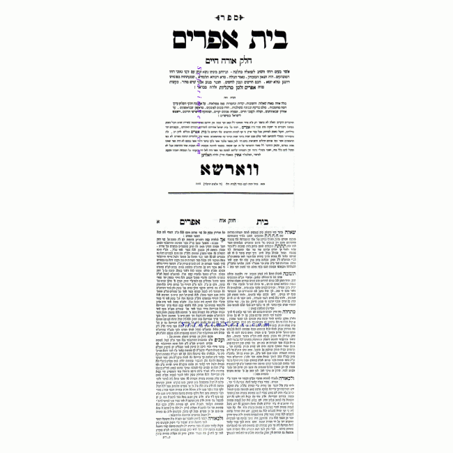Shut Bais Efraim       /     שו"ת בית אפרים