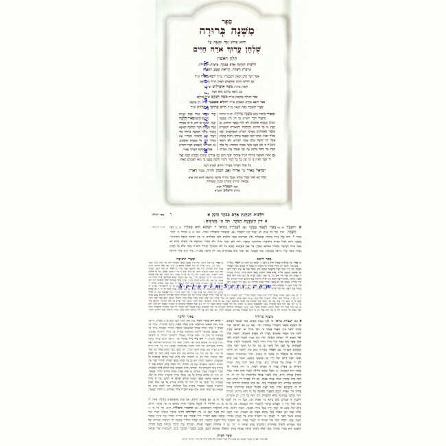 Mishnah Berurah Menukad   /  משנה ברורה מנוקד