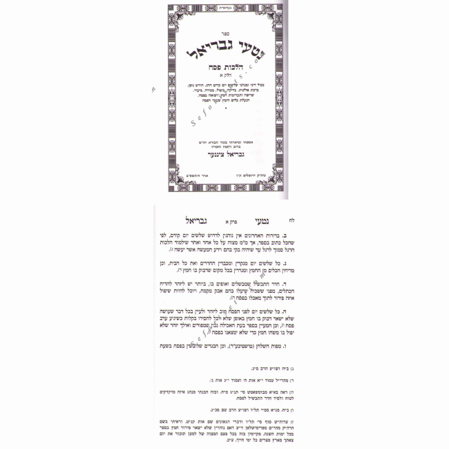 Nitei Gavriel - Pesach    /    נטעי גבריאל - פסח