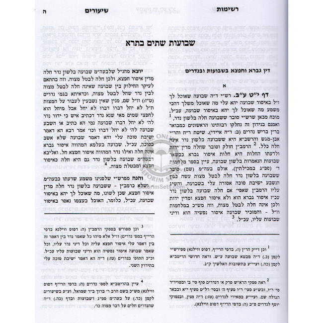 Reshimos Shiurim - Shevuos Nedarim / רשימות שיעורים - שבועות נדרים (סולובייצ'יק)