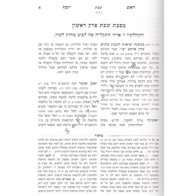 Rosh Yosef - Masechet Shabbos