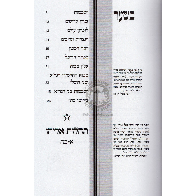 Tehilos Eliyahu / תהלות אליהו