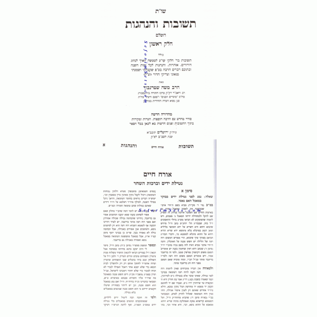 Shut Teshuvos V'Hanhogos         /      שו"ת תשובות והנהגות