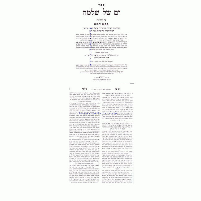 Yam Shel Shlomo Large     /    ים של שלמה