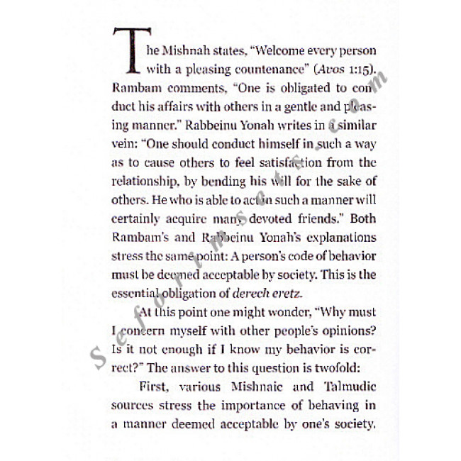 Derech Eretz A Torah Guide To Proper Behavior In Everyday Life 