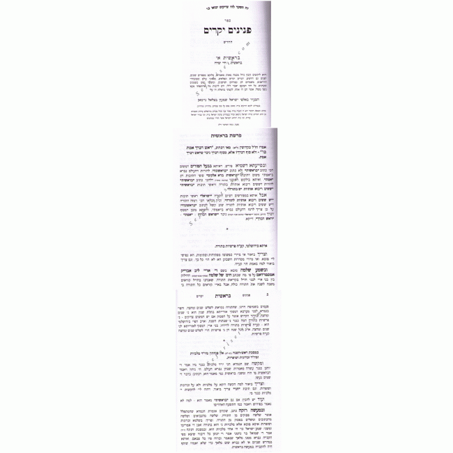 Peninim Yekarim Al HaTorah  /  פנינים יקרים על התורה
