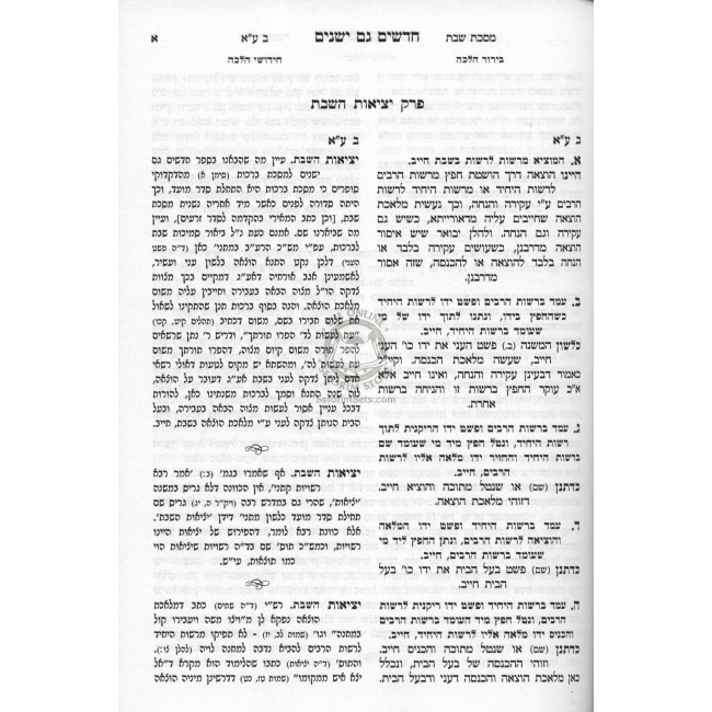 Chadashim Gam Yeshanim (Chidushei M'Hari Shteif) on Masechta Shabbos   /   חדשים גם ישנים (חידושי מהר"י שטייף) על מסכת שבת ב' כרכים