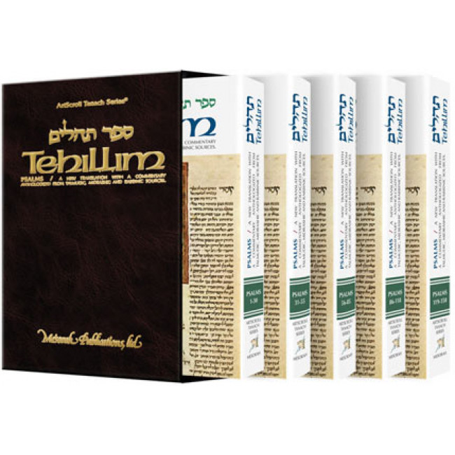Tehillim               /             Psalms -  5 Volume Slipcased Personal Size Set