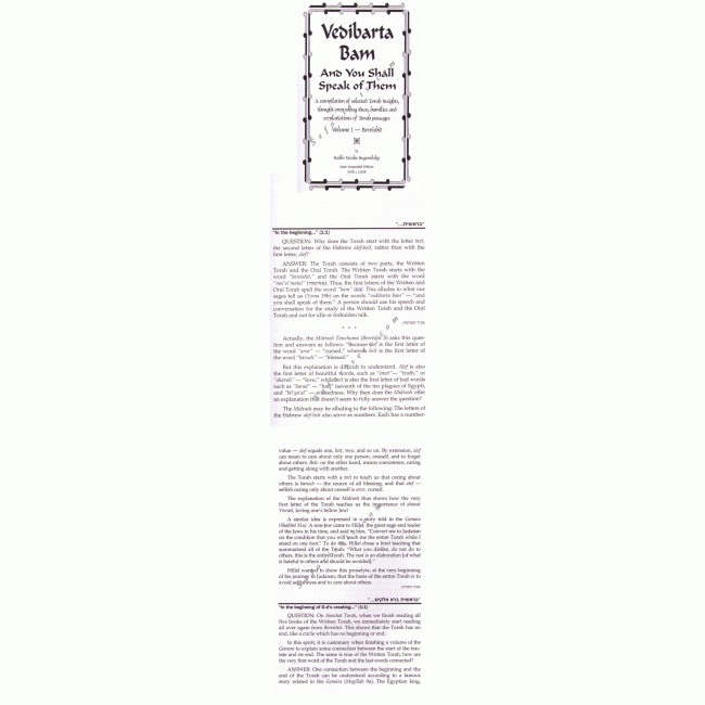 VEDIBARTA BAM  on Torah (Bogpmilsky)   