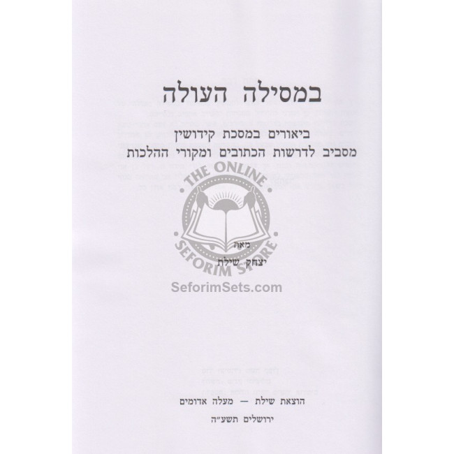 Bemsilah Haolah - Kiddushin  /  במסילה העולה - קידושין