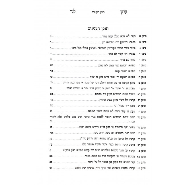 Kisvei HaAruch Lner Hachadashim / כתבי ערוך לנר החדשים Kisvei HaAruch Lner Hachadashim / כתבי ערוך לנר החדשים