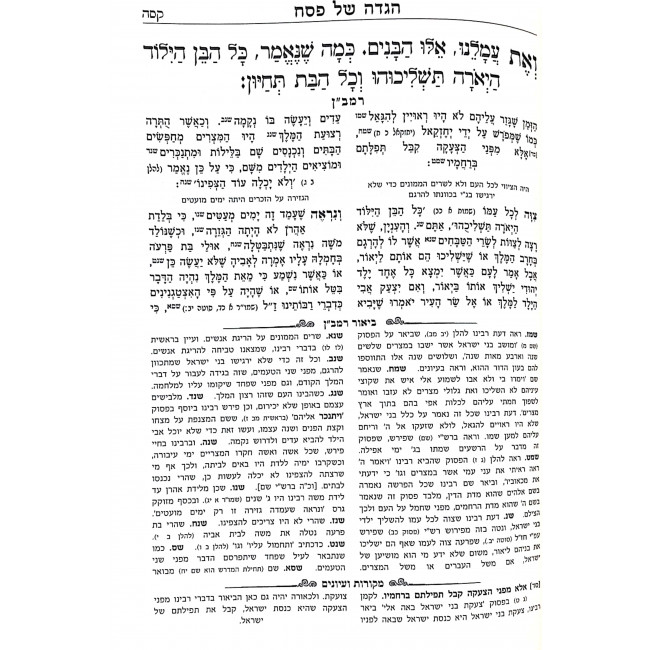 Haggadah Shel Pesach Ramban Hamevuar / הגדה של פסח רמב"ן המבואר Haggadah Shel Pesach Ramban Hamevuar / הגדה של פסח רמב"ן המבואר