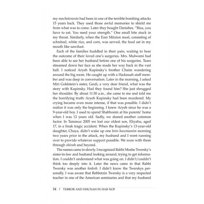 Terror and Emunah in Har Nof Terror and Emunah in Har Nof